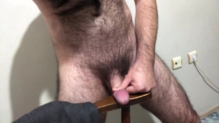 Solo hairy men masturbate and huge cum on my hand