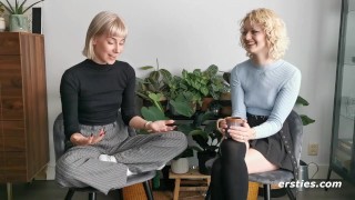 Blonde's First Time Eating Pussy