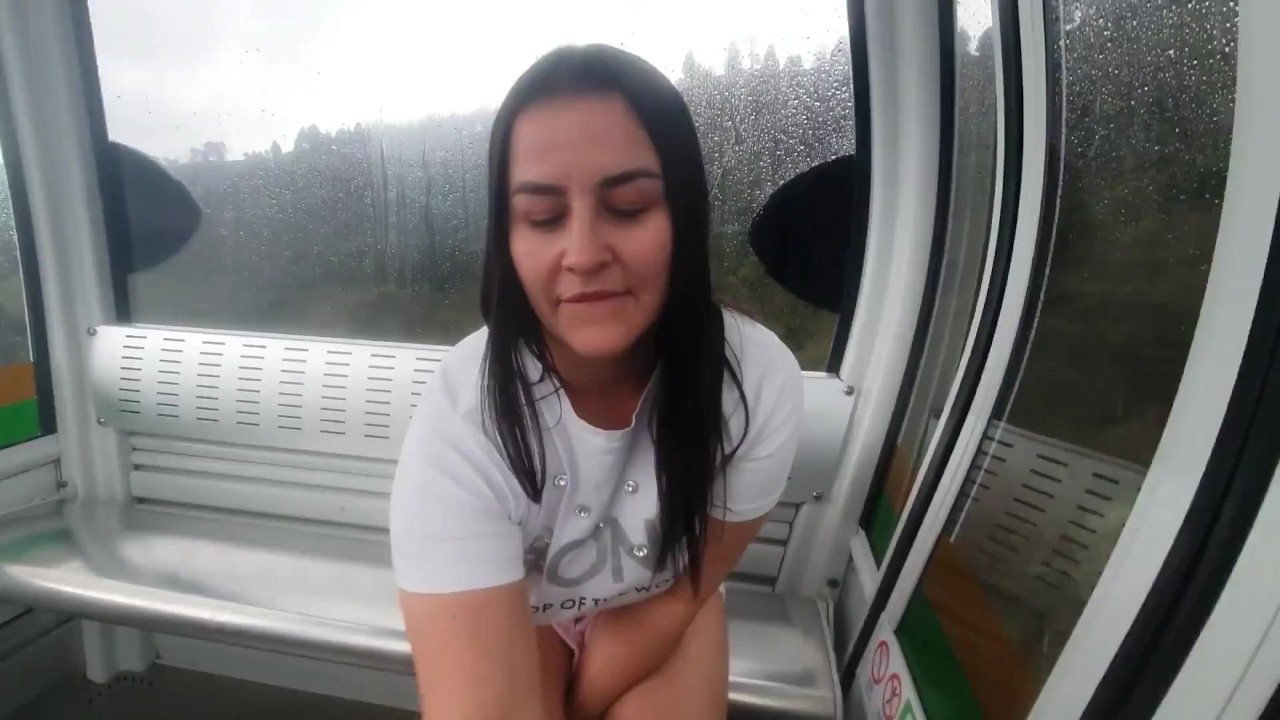 They catch me fucking in the cable car of Medellin Colombia kathalina7777 exhibitionist forever