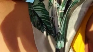 Hot milf exhibit, risky, meaty pussy