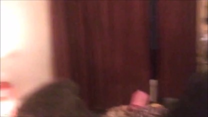 659 (05) - Clothed in my Satin Rose Dress, Black & Gold Thong