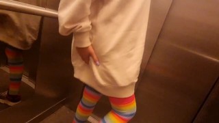 Sexy Blondy extreme masturbation outdoors Hot ass