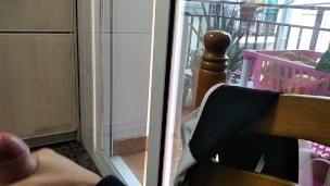 Big Perfect Cock,Pointed Veins,Jerking Off,Moaning And Cumming Observed by neighbors,do you spy me?