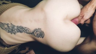 Lazy student gets great sex and a lot of cum in her wet pussy