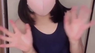 【個人撮影】スク水♡ JD 脚をビクッビクンしながらディルドでイキ狂