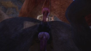 Gay Lion & Wolf Fuck By The Beach and Make Lots of Cum (Furry Orgasm In Mouth) / Wild Life Furries