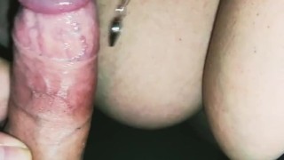 Licking and sucking my cock