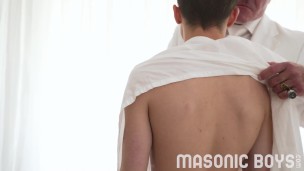 MasonicBoys - Horny daddy priest sucks and fucks nervous young apprentice