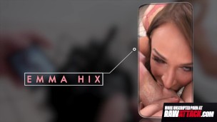 Hottest Slim Beauty Emma Hix Takes Two Cocks