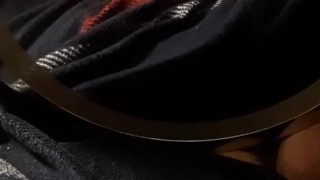 Naughti Kitti Shhh, don't wake up the roomie, she quietly plays with her favorite toy, Part 2 of 3