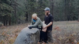 MILF Gets Creampied on Forest Park Path