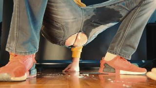 Jeance Fist by AnalMagic - A Russian guy is dressed in jeans with a big hole and puts huge toys