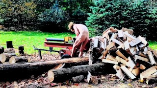 Just me splitting firewood.