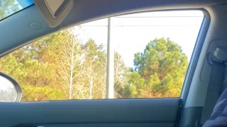 Riding around with ginger dick out 
