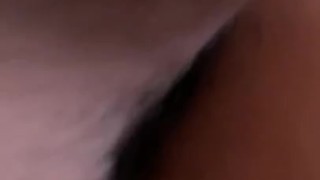 Stretching her tight pussy