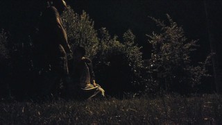 Night life of piss slut in public park