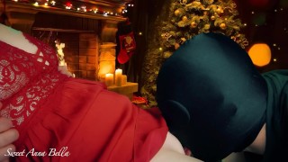 XXXMAS - For Christmas my husband lick my pussy, fuck me hard and cum on my clothes, What else ?