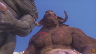Twink Guy Fucks with two Huge Furry (POV)