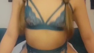 Kitty Lee sucks and fucks cock, wishing it was your BIG cock instead