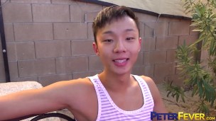 PETERFEVER Skinny asian Dane Jaxon anal Plays And Jerks Off