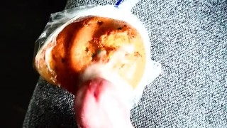 Ruining a huge load (after edging) on a "green" muffin. Then ate it (of course), and repeat... 
