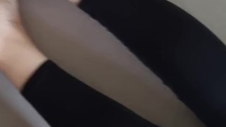 handjob on black panties