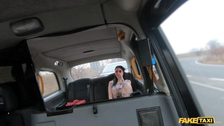 Fake Taxi Hippy chick gets a big dick deep inside her pussy
