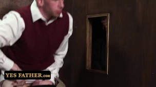 Jesse Stone Sucks Daddy Myles Cock In The Confession Room