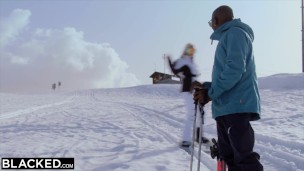 ebonyED Ski bunnies Jia & Like compete for Joss' cock