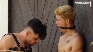 Blond Twink gets dominated, used and fucked outdoors!
