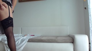 Milf with great body and skills on casting to new pornofilm. Deepthroat, cum covered, every position