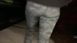 Flashing and public fuck at apartment parking lot