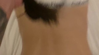 【無修正ハメ撮り】素人女子大生がバックから生で突かれ痙攣イキ♡ 【個人撮影】