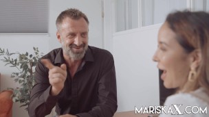 MARISKAX Francys takes Pascals cock deep in her ass