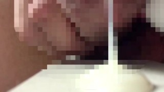 【電マオナニー】ドロっとした精液発射！気持ちよすぎてオチンポ痙攣！