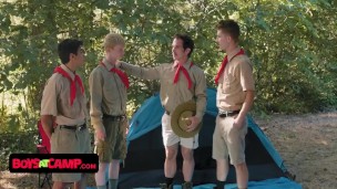 Boys At Camp - Innocent Scout Twinks Get Involved In The Private Masters Club Of The Naughty Boys