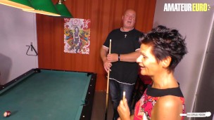 HAUSFRAUFICKEN - mature Lady Satisfies Husband On The Pool Table - amateurEURO