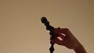 Extremely Deep Anal Beads Insertion - 56 cm of Pleasure