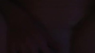 Wife plays with pussy while giving husbands friend a blowjob