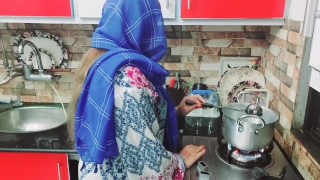 Desi Step-Aunty Fucked By Nephew in Kitchen Step-Aunty Scolding To Nephew Clear Dirty Hindi Talking