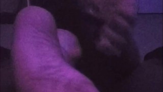 Late night footjob using my toes