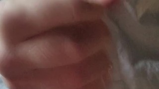 Too horny to get ready for work. I take my Big cock out and cum for you instead.