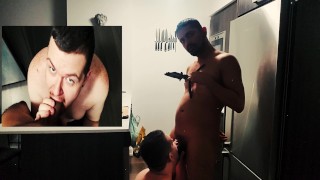  My husband couldn't keep his hands off me so I fucked him hard in the kitchen 