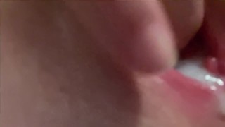 Petite Brunette Gets Massive Creampie