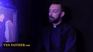 YesFather - Sinful Young Twink Gets Dominated And Fucked In The Confession Room By Horny Priest