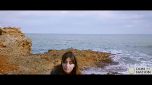 Italian babe Silvia Soprano worships her dominant's ass and feet as they walk along the sea