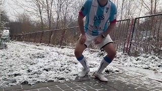 Male Soccer Fun with a dildo