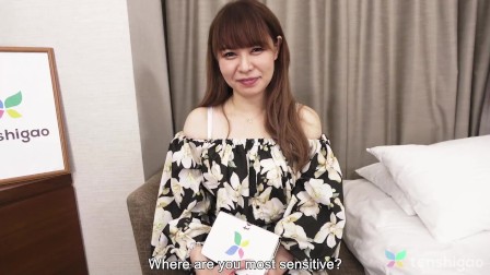 Cheating housewife in Japan sucks cock in casting couch first time on camera interview pt 2