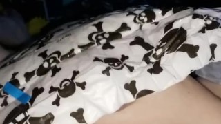 Cumming in a wet diaper.