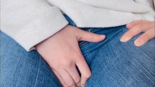 amateur Japanese masturbation wearing tight skinny jeans ♡ [Personal shooting]